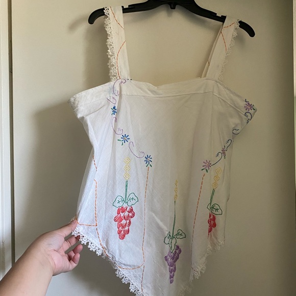 Tops - Reworked Vintage Tablecloth Top
